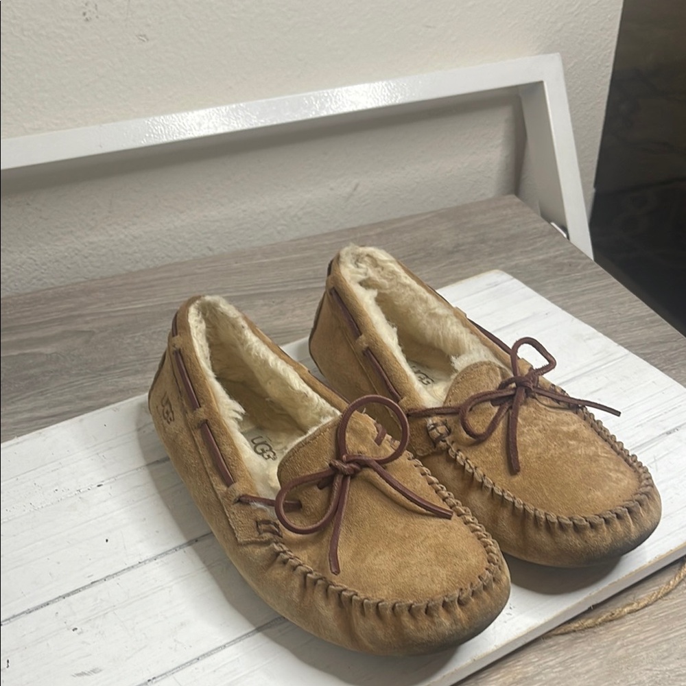 UGG Chestnut Suede Moccasins